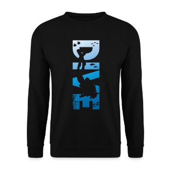 Dive - Unisex Sweatshirt - black - Front - Alina (178cm) & Michal (187cm)