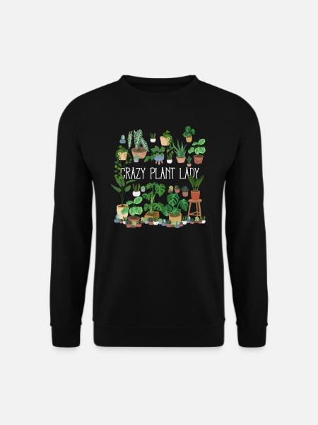 Crazy Plant Lady - Unisex Pullover - Schwarz