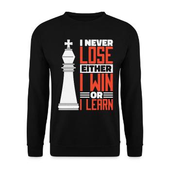 Chess chessboard chess set up gift - Unisex Sweatshirt - black - Front - Alina (178cm) & Michal (187cm)