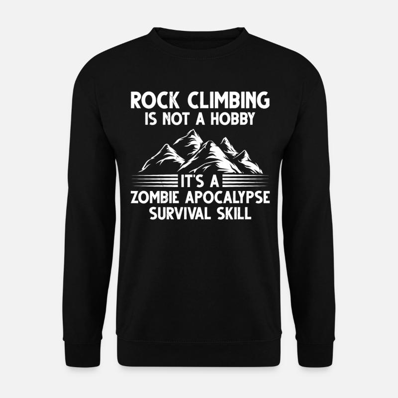 Rock Climbing Climber - Unisex Pullover - Schwarz