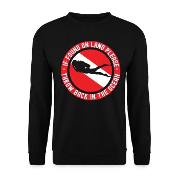 Scuba Diving Diver If Found On - Sweat-shirt Unisexe - noir - Devant - Alina (178cm) & Michal (187cm)