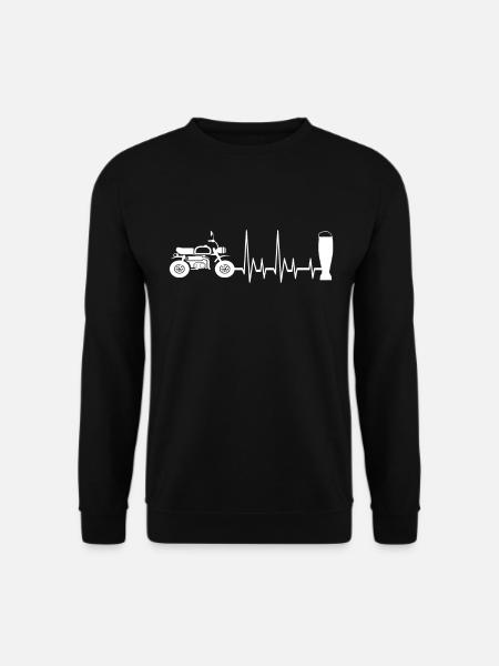 Motorcycle and beer - Unisex Sweatshirt - black