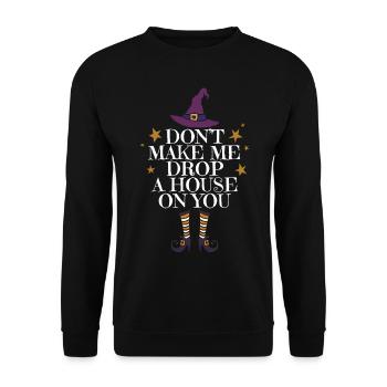 We Are The Daughters Of The Witches You Could Not - Unisex Sweatshirt - black - Front - Alina (178cm) & Michal (187cm)