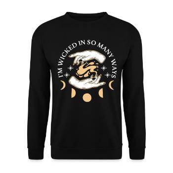 We Are The Daughters Of The Witches You Could Not - Unisex Sweatshirt - black - Front - Alina (178cm) & Michal (187cm)