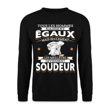 Soudeur Soudure Soudage - Sweat-shirt Unisexe - noir - Devant - Alina (178cm) & Michal (187cm)