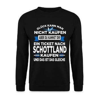 Schotte Schottin Schottisch Schottland - Unisex Pullover - Schwarz - Vorne - Alina (178cm) & Michal (187cm)
