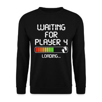 Zweites Mal Papa Mama Vater Mutter Zweites Kind - Unisex Pullover - Schwarz - Vorne - Alina (178cm) & Michal (187cm)