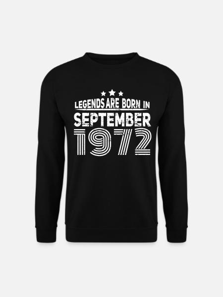 September 1972 Vintage Geschenkidee - Unisex Pullover - Schwarz