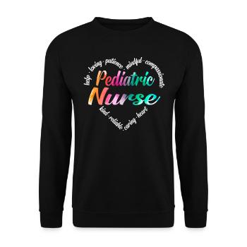 Labor & Delivery Nurse Heart Word - Sweat-shirt Unisexe - noir - Devant - Alina (178cm) & Michal (187cm)
