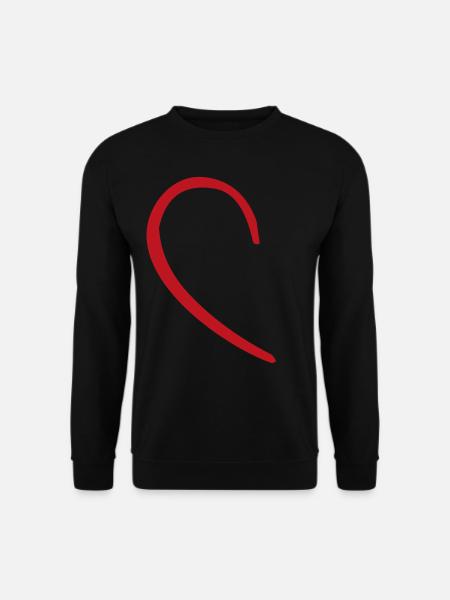 Half heart - Unisex Sweatshirt - black