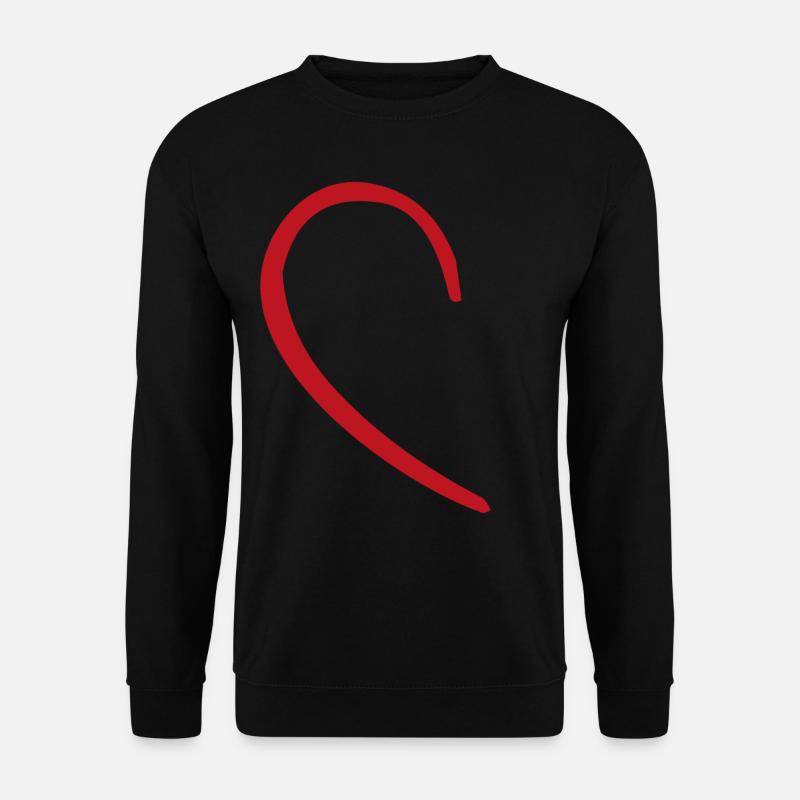 Halbes Herz - Unisex Pullover - Schwarz