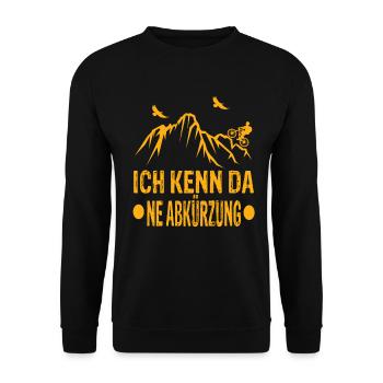 Mountainbike Mountainbiker Mountainbiker Geschenke - Unisex Pullover - Schwarz - Vorne - Alina (178cm) & Michal (187cm)