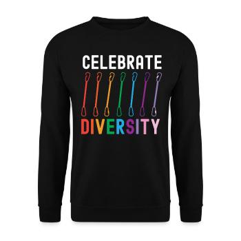 Rock Climbing Climber Rainbow - Sweat-shirt Unisexe - noir - Devant - Alina (178cm) & Michal (187cm)