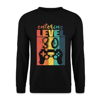 Level 30 Gaming Controller 30th Birthday - Unisex Sweatshirt - black - Front - Alina (178cm) & Michal (187cm)