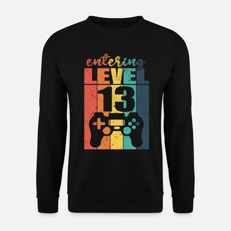 Level 13 Gaming Controller 13. Geburtstag - Unisex Pullover - Schwarz