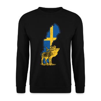 Schweden - Unisex Pullover - Schwarz - Vorne - Alina (178cm) & Michal (187cm)