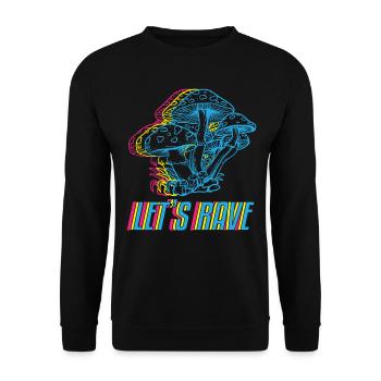 Let’s rave - Sweat-shirt Unisexe - noir - Devant - Alina (178cm) & Michal (187cm)