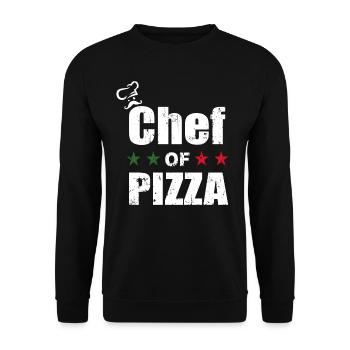 Chef Of Pizza - Italy Pizzeria Pizza Chef - Unisex Sweatshirt - black - Front - Alina (178cm) & Michal (187cm)