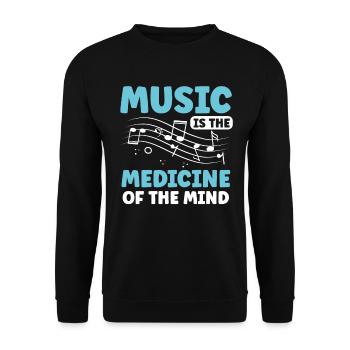 Music Therapist Appreciation Music Lover Therapy - Unisex Pullover - Schwarz - Vorne - Alina (178cm) & Michal (187cm)
