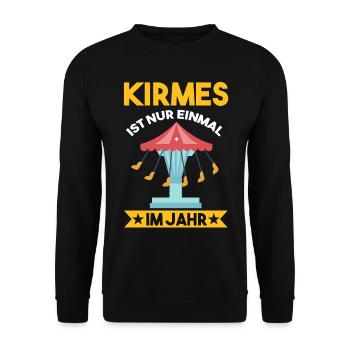 Riesenrad Jahrmarkt Schausteller Kirmes - Unisex Pullover - Schwarz - Vorne - Alina (178cm) & Michal (187cm)