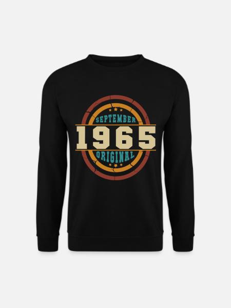 Geboren Im September 1965 Vintage - Unisex Pullover - Schwarz