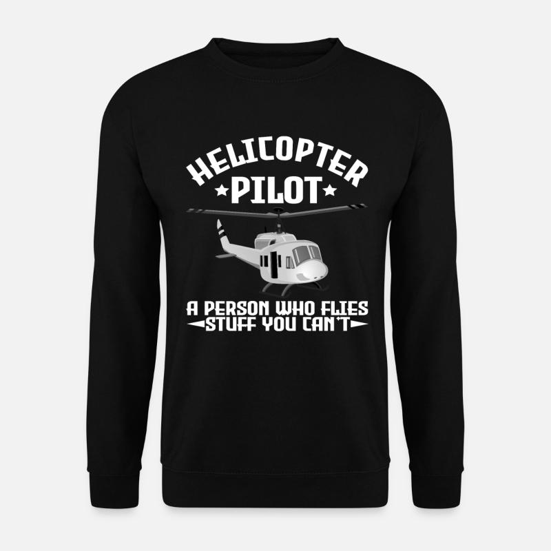 Hélicoptère pilote hélico hélicoptère - Sweat-shirt Unisexe - noir