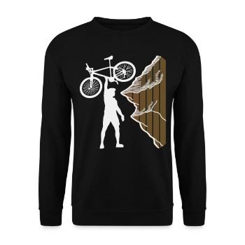Vélo Vélo Mountain Vélo Sport Motif Imprimé - Sweat-shirt Unisexe - noir - Devant - Alina (178cm) & Michal (187cm)