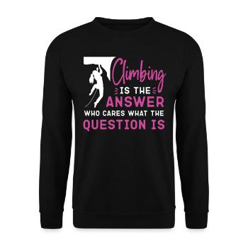 Rock Climbing Climber Girl - Sweat-shirt Unisexe - noir - Devant - Alina (178cm) & Michal (187cm)