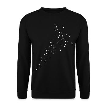 Stern - Unisex Pullover - Schwarz - Vorne - Alina (178cm) & Michal (187cm)