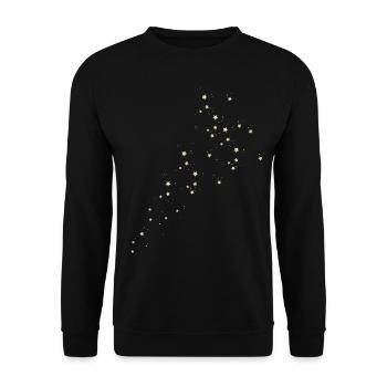 Sterne - Unisex Pullover - Schwarz - Vorne - Alina (178cm) & Michal (187cm)
