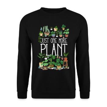 Just One More Plant - Unisex Sweatshirt - black - Front - Alina (178cm) & Michal (187cm)