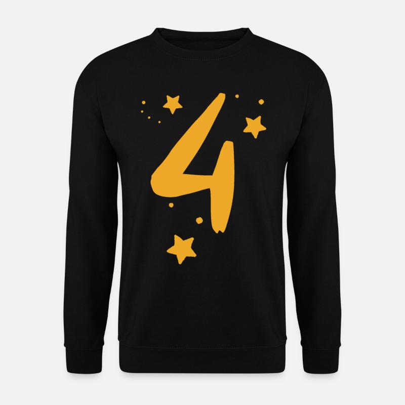 4 Geburtstag 4 Jahre - Unisex Pullover - Schwarz