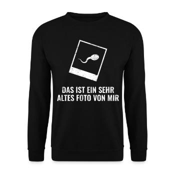 Lustige Sprüche lustiges Geburtstagsgeschenk - Unisex Pullover - Schwarz - Vorne - Alina (178cm) & Michal (187cm)