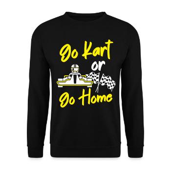 Go Kart Or Go Home Gokart - Sweat-shirt Unisexe - noir - Devant - Alina (178cm) & Michal (187cm)