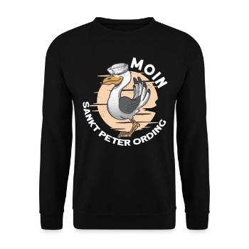 Norddeutschland Nordsee Sankt Peter Ording - Unisex Pullover - Schwarz - Vorne - Alina (178cm) & Michal (187cm)