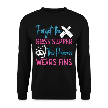 Scuba Diving Diver Girl Forget - Unisex Pullover - Schwarz - Vorne - Alina (178cm) & Michal (187cm)
