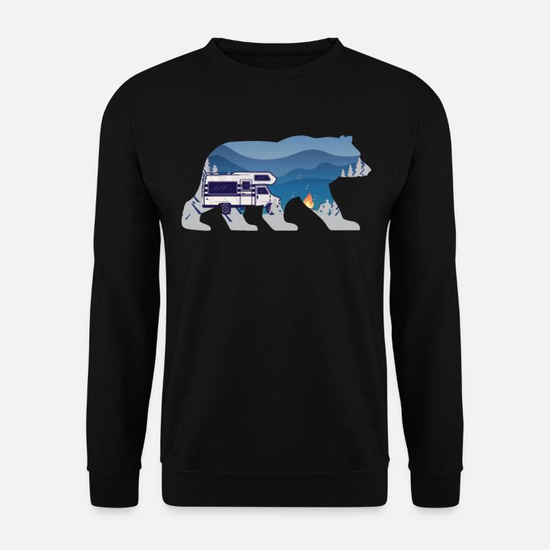 Camping Bear Motorhome - Sweat-shirt Unisexe - noir