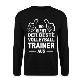 Beachvolleyball - Der Beste Volleyball Trainer - Unisex Pullover - Schwarz - Vorne - Alina (178cm) & Michal (187cm)