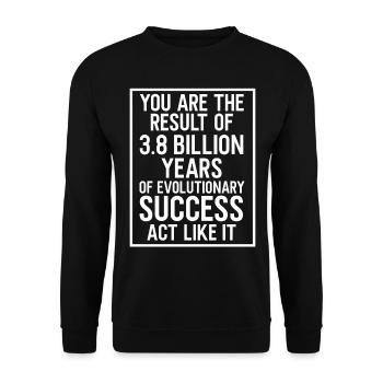 3 8 billion evolution Biologist Biology Bio Spruc - Unisex Sweatshirt - black - Front - Alina (178cm) & Michal (187cm)