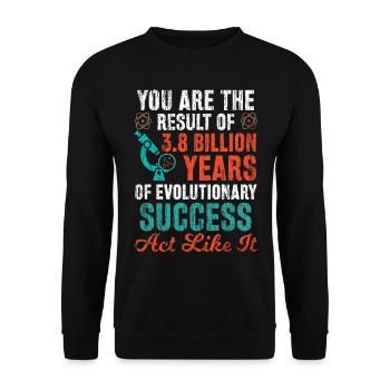 3 8 billion evolution Biologist Biology Bio Spruc - Unisex Sweatshirt - black - Front - Alina (178cm) & Michal (187cm)