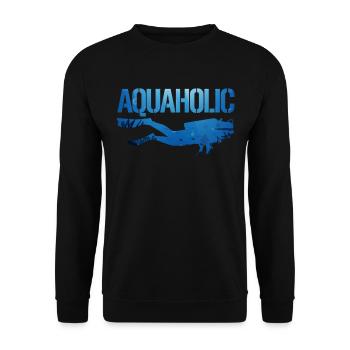 Scuba Diving Diver Aquaholic - Unisex Sweatshirt - black - Front - Alina (178cm) & Michal (187cm)