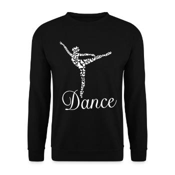 Ballet Silhouette Ballerina Girl Ballet Dance - Unisex Sweatshirt - black - Front - Alina (178cm) & Michal (187cm)