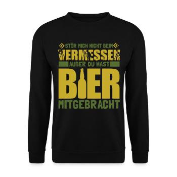 Vermesser Vermessungstechniker - Unisex Pullover - Schwarz - Vorne - Alina (178cm) & Michal (187cm)