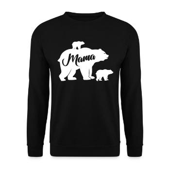 Mama Bear Offspring Baby Families Mama Bear - Unisex Sweatshirt - black - Front - Alina (178cm) & Michal (187cm)
