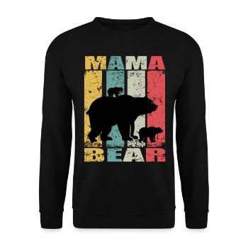Mama Bear Baby Bear Family Mother Bear Mama bear - Unisex Sweatshirt - black - Front - Alina (178cm) & Michal (187cm)