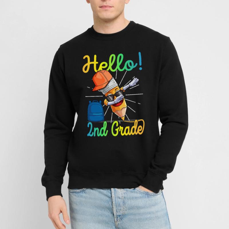 2nd Grade Second Grader Elementary School Pencil Unisex Sweatshirt