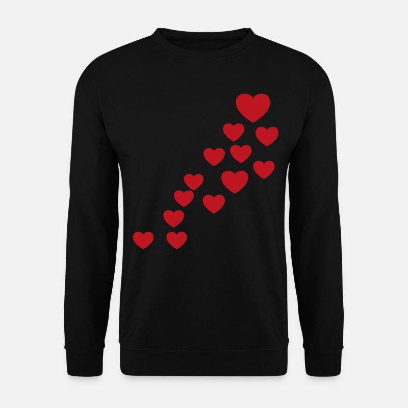 Red Hearts - Unisex Sweatshirt - black