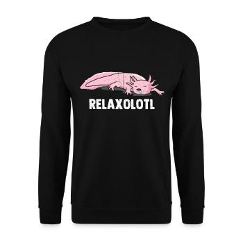 Axolotl - Unisex Sweatshirt - black - Front - Alina (178cm) & Michal (187cm)