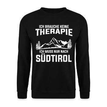 Südtirol Therapie Tiroler Tirol Alpen - Unisex Pullover - Schwarz - Vorne - Alina (178cm) & Michal (187cm)