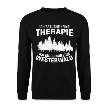 Westerwald Therapie Westerwälder - Unisex Pullover - Schwarz - Vorne - Alina (178cm) & Michal (187cm)